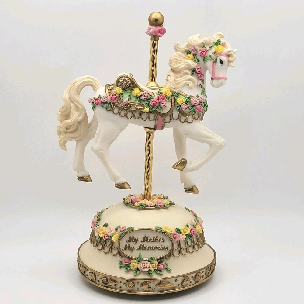 San Francisco Music Box Co Carousel Horse "My Mother My Memories" Musical - Picture 6 of 11